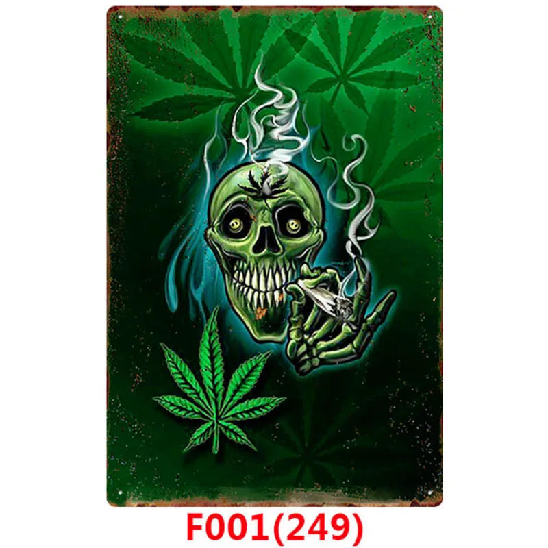 1pc Weed Retro Metal Tin Signs Poster California Vintage Tinplate Poster Bar Cafe Wall Decoration Poster 20*30cm - Цвет: Розовый