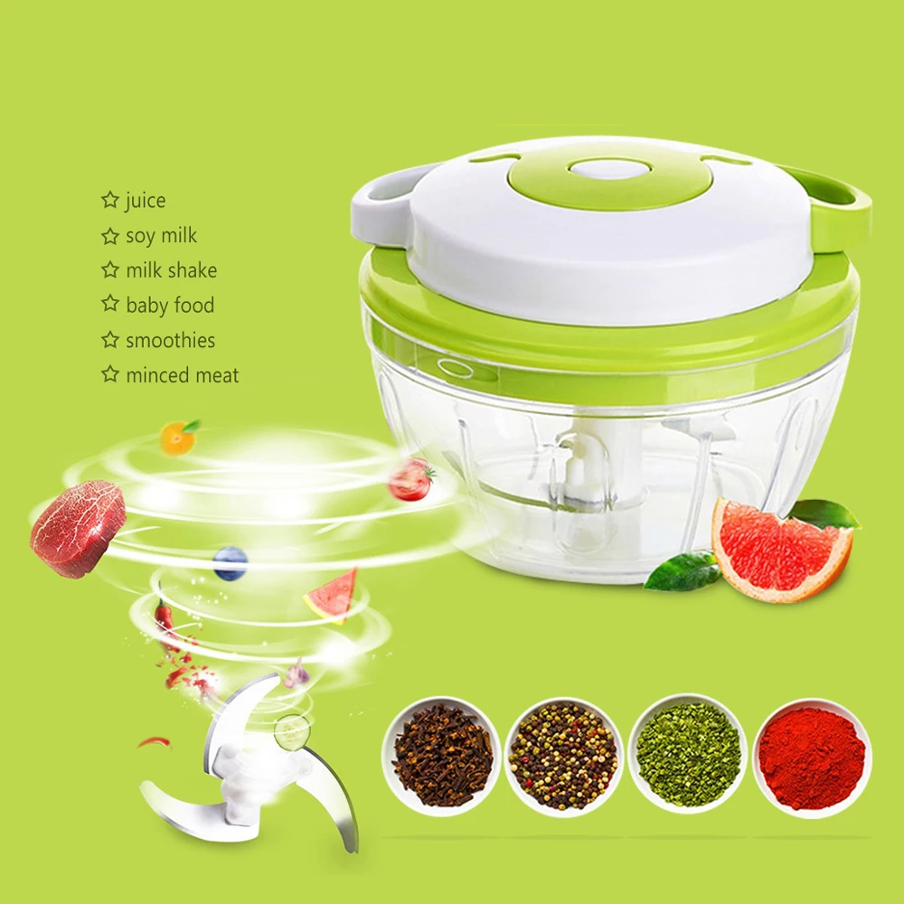 

Mini Hand Manual Meat Grinder Mini Chopper Design Pull the Rope Garlic Cutter Vegetable Fruit Twist Shredder Kitchen Tools