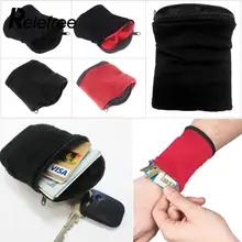 1 PC Bolsa Carteira de Pulso Banda Fleece Zíper Accessiories para a execução de Ginásio Ciclismo Esporte Carteira de viagem Caminhadas camping mochila(China)