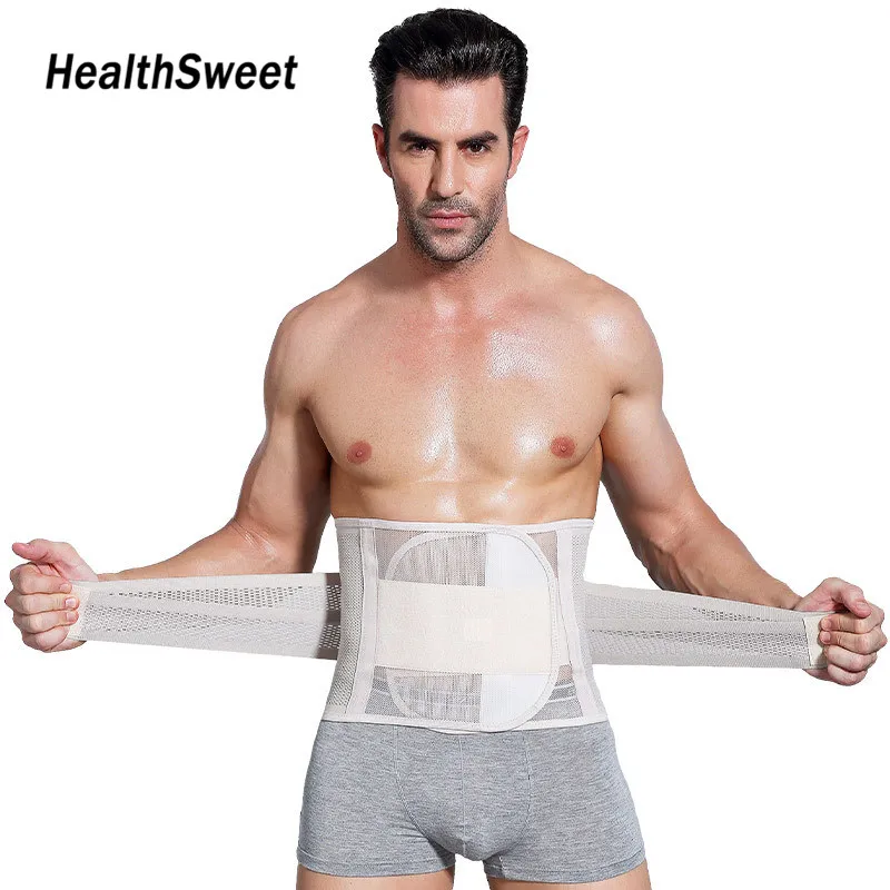 Healthsweet Регулируемый Для мужчин; Корректор осанки Вернуться Поддержка Ремни живота в скульптуры Скоба для похудения терапии позвоночника ортопедические