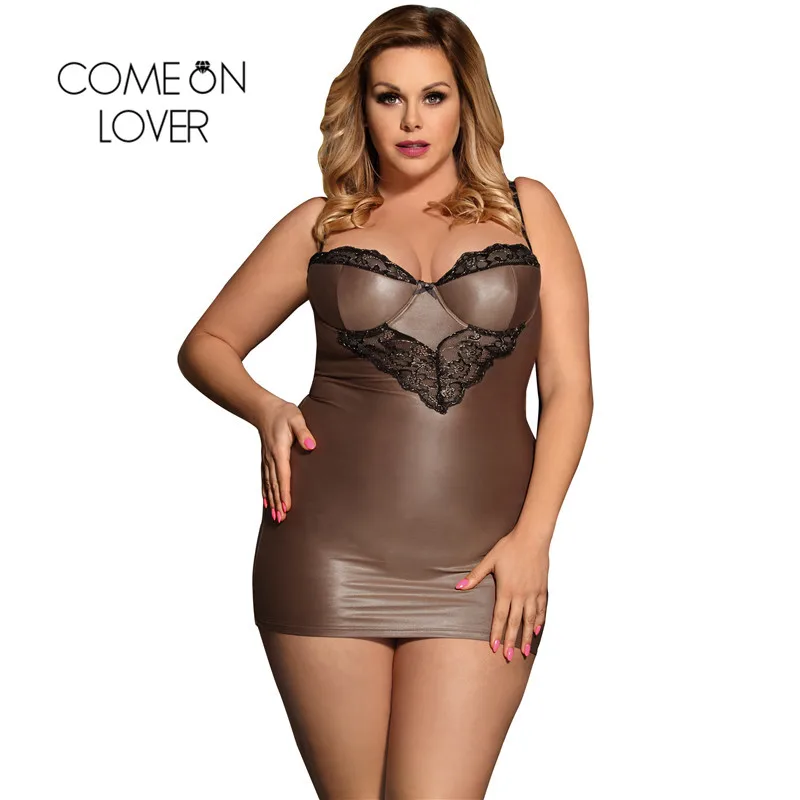 Comeonlover сексуальное платье для секс эротическое белье Bodycon искусственная кожа Ropa Сексуальная Mujer мини-платье большого размера с завышенной