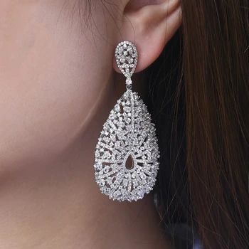 

missvikki Shiny Bohemian Hollow Noble Symbol Water Drop Shape Pendant Earrings Jewelry Women Essential Occasions Top Quality