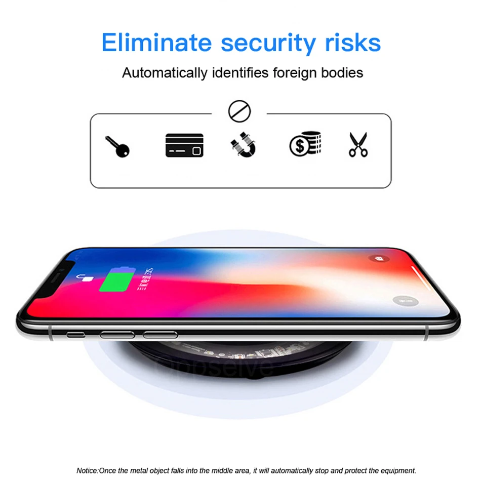 Oppselve 10 Вт Qi Беспроводное зарядное устройство для iPhone XS 8 X стекло быстрая Беспроводная зарядная панель для samsung Galaxy S9 S8 Plus Note 9