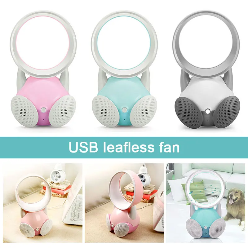 

2019 Drop Shpping Bladeless Gourd Shape Bladeless Fan Cute Fashion Air Conditioning Office Gift Portable for Student