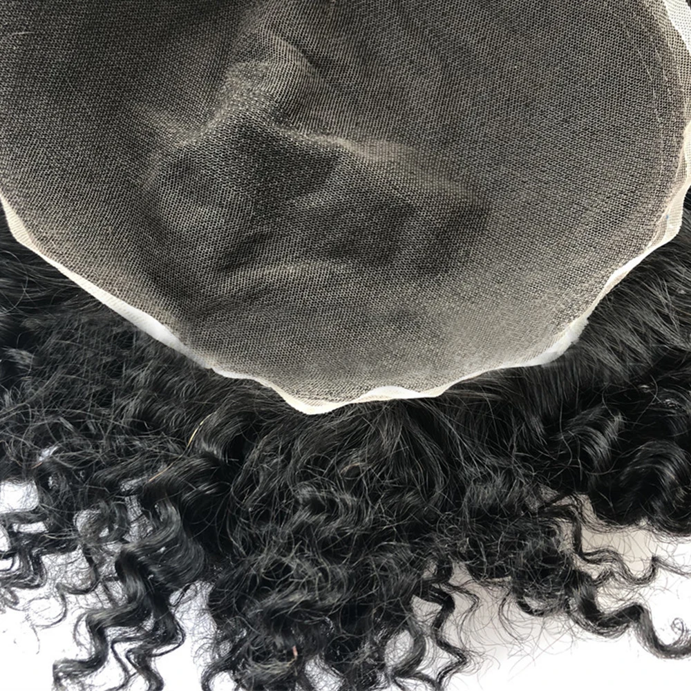 Eversilky накладка из искусственных волос для мужчин Remy человеческие волосы волна парик полный швейцарский кружево 1B # натуральные волнистые