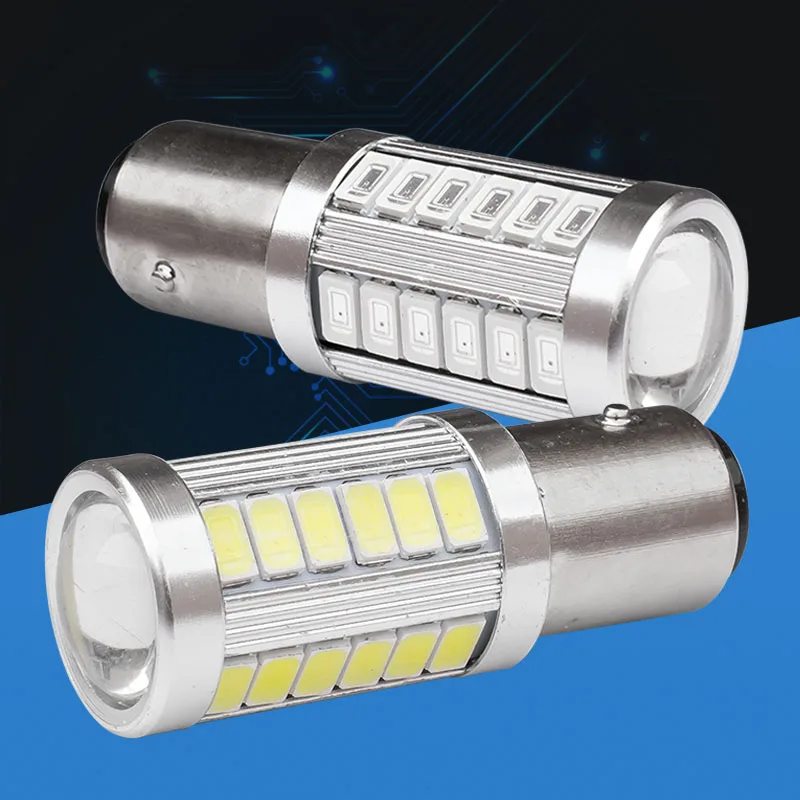 2 шт. 1157 P21/5 Вт BAY15D 33 SMD 5730 Светодиодные Автомобильные тормозные лампы 33smd 5630