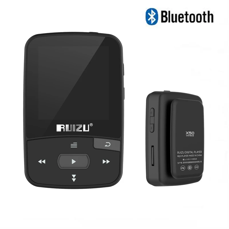 Спортивный мини Bluetooth Mp3 плеер Ruizu X50, музыкальный аудио Mp 3 с радио цифровым Hi-Fi экраном, Fm Flac Usb, 8 ГБ, без потерь