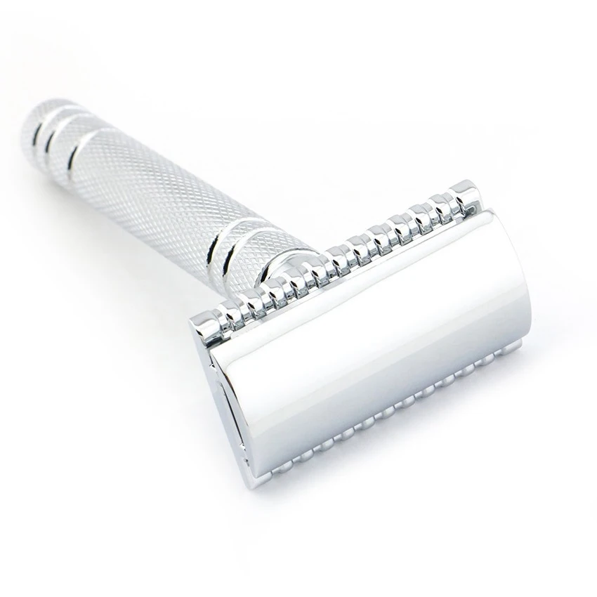 Double-Edge-Safety-Razor-Shaving-Razor-Silver-Manual-Razor-Classic ...