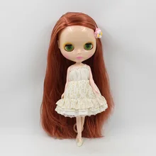 Coper длинные волосы Обнаженная Блит Ii4 кукла прозрачная кожа Заводская кукла подходит для DIY Изменить BJD игрушки девочек