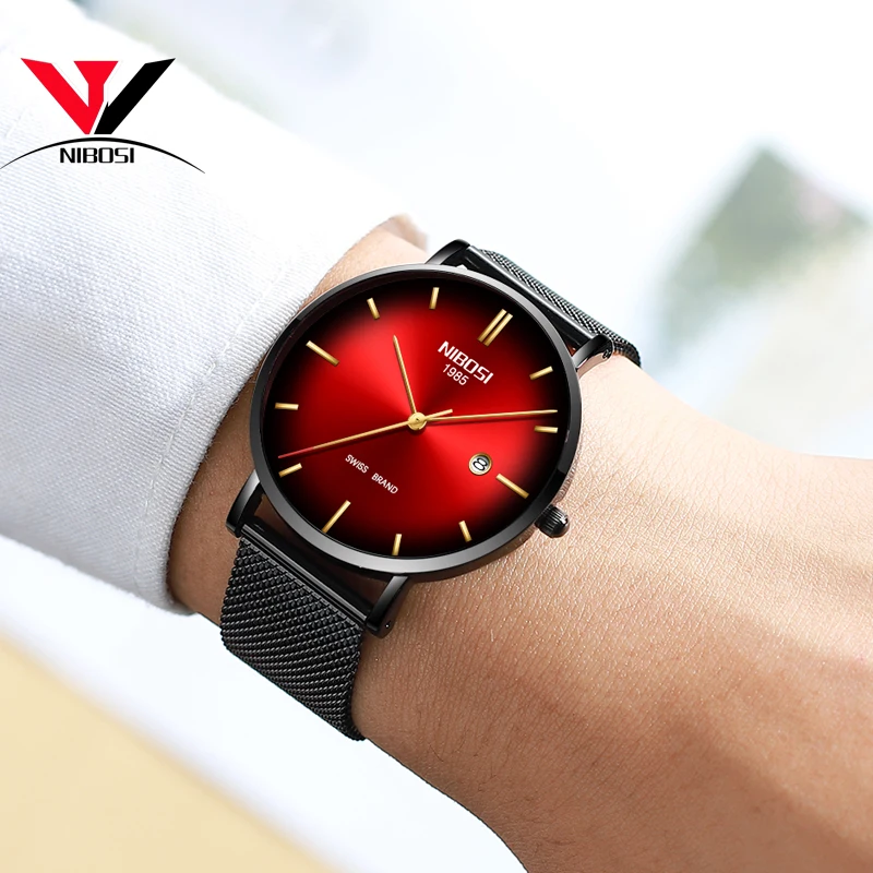 Relogio Masculino мужские часы Топ бренд класса люкс ультра тонкие наручные и женские
