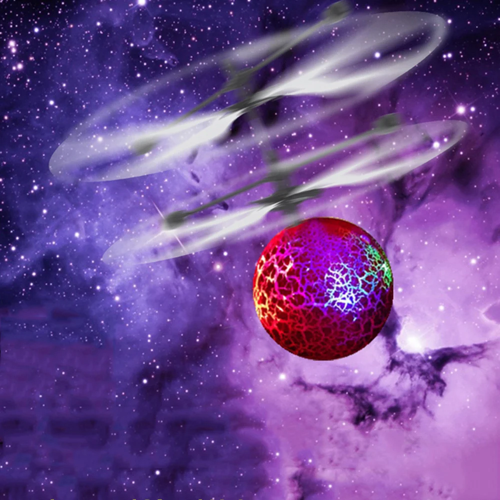 

Flying Luminous Balls Toys Kid's Flying Ball Mini LED Drone Helicopter Infrared Induction Aircraft Remote Control Birthday Gift