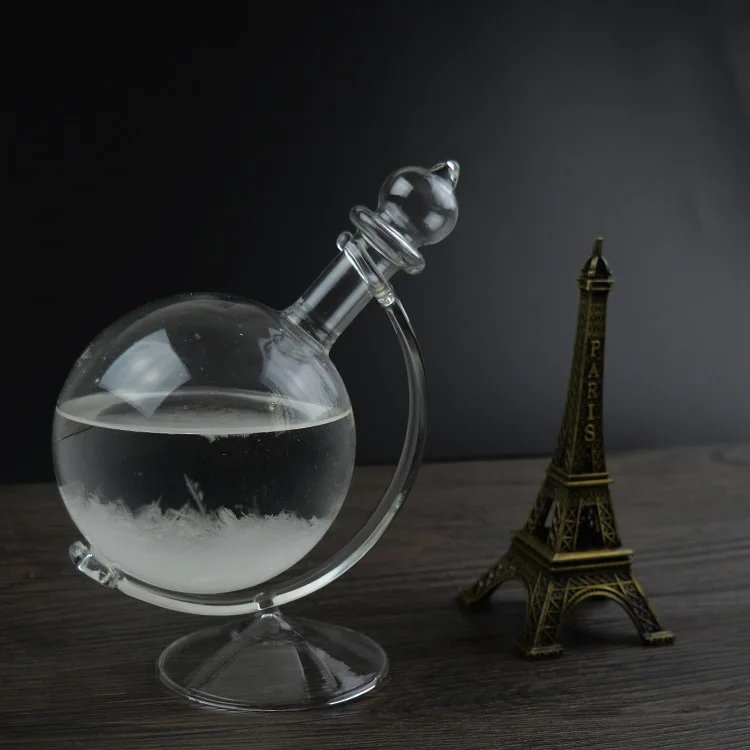 1PC New Global Shaped Storm Glass Barometer Weather Barometer for Home