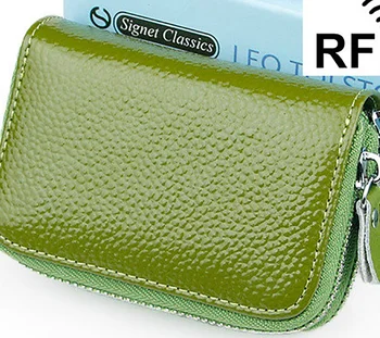

RFID Card CLIP Korean Organ Niupiqia Set Double Zipper Multi-card Position Anti-theft Brush Card Bag Wallet with Double Pull