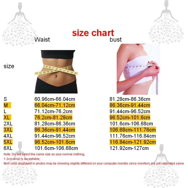 Genie Cami Shaper Size Chart