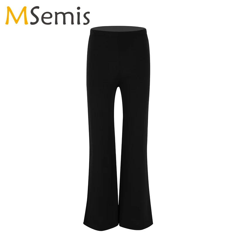 

Kids Boys Jazz Pants ballroom Jazz Basic Classic Stretchy Boot Cut Pants Trousers Dancewear for Jazz Dance Stage Performance