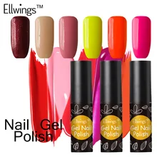 Ellwings 29 Color Nail Gel Polish Glitter Hybrid Colorful Gel Lacquer Long Lasting Soak Off UV Gel Nail Varnish
