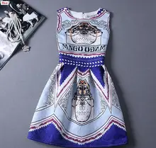 RioRIva Girls Dress Size 6-19 Years Old Print Summer Dresses For Age 13 14 15 16 Floral Owl Sleeveless Pattern 2017 Hot Women