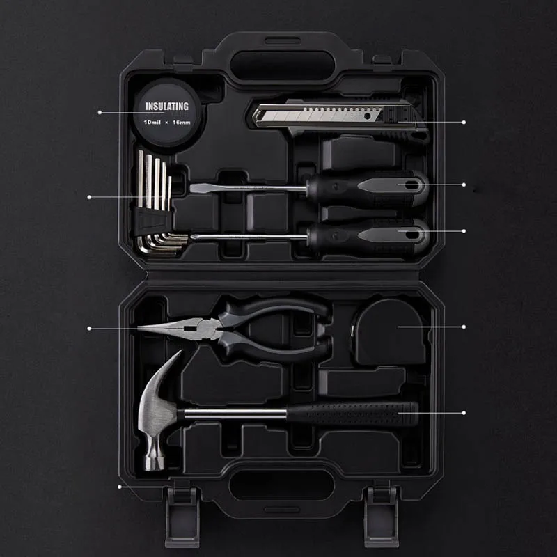 XIAOMI JIUXUN 1260Pcs Hand Tool Set General Household Repair Hand Tool Kit with Toolbox Storage Case Wrench Hammer Tape Plier K (4)