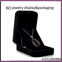 Через EMS 200 шт Черный Флокированный Вельвет Браслет/подвеска-ожерелье подарочная упаковочная коробка/Чехол