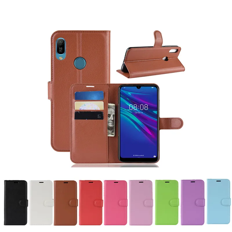 

Litchi Grain Flip PU Leather Cover Case For Samsung Galaxy A20 A30 A50 Lychee Grain Phone Bag