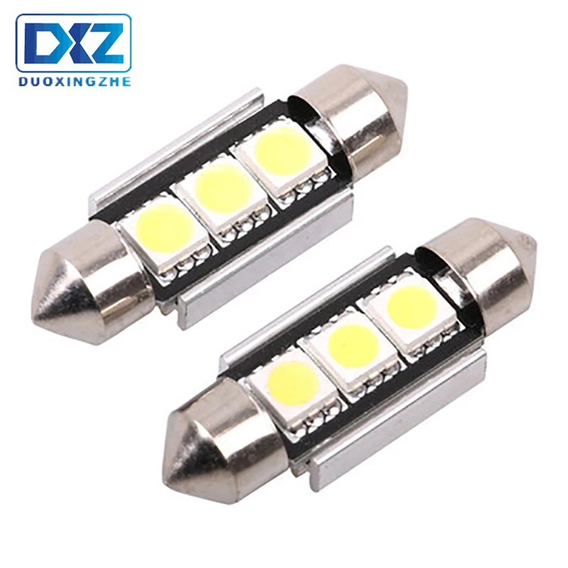 

DXZ 2PCS 36mm CANBUS NO Error Auto Festoon Light C5W 5050 LED Car Interior Dome Lamp Reading Bulb White DC12V reading light
