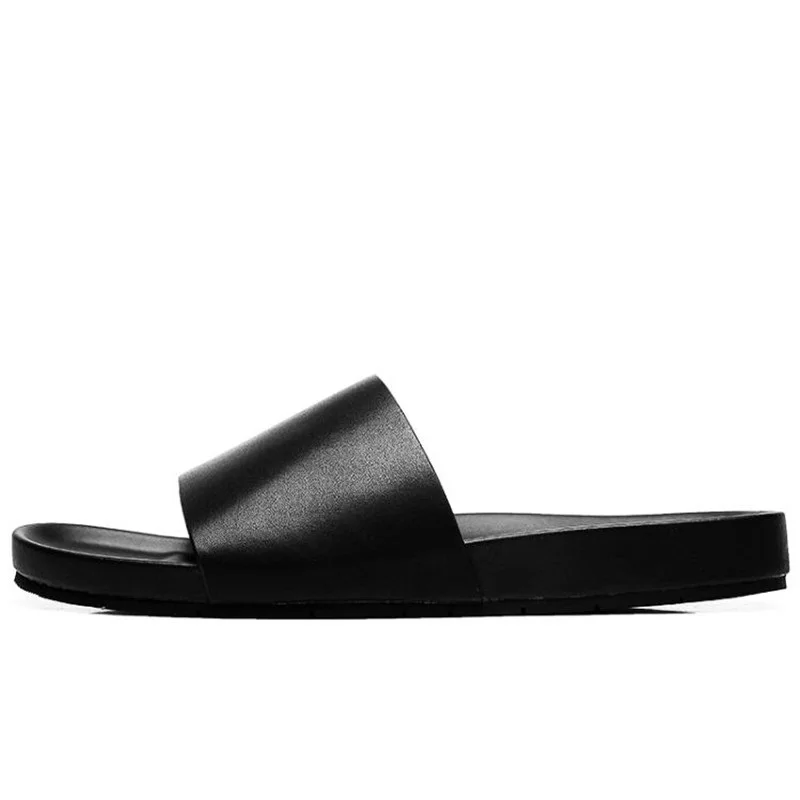 Indoor Chinelos Verão Sandálias Couro Novos Prova slip Lazer Não De Masculino Água Preto À Home D' Calçado Praia Escorregas Homens Dos Sapatos x8BwxUr