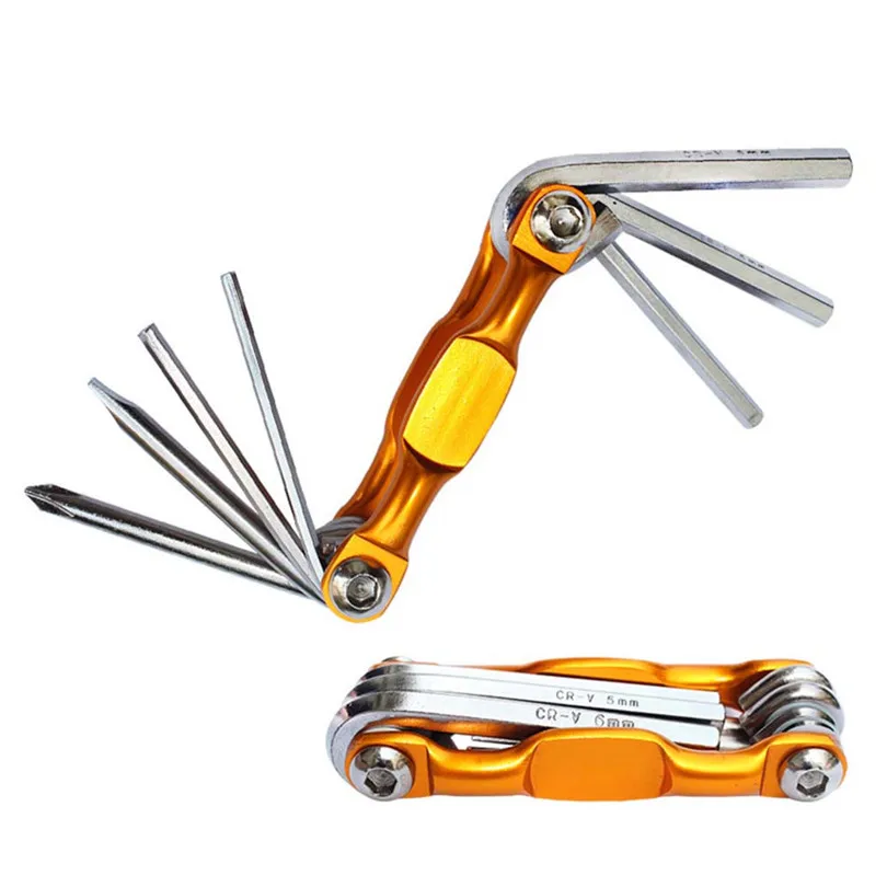 

7 in 1 Bike Tools Sets Mountain Bike Cycling Multi Repair Tool Kit Pin Key Spanner Bicycle Tools Touring Bike Accessories 4A