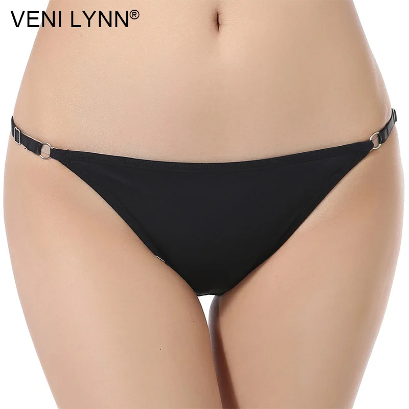 

VENI LYNN Adjustable Strechy Waist G-String Women Padded Panties Sexy Lingerie Underwear Strips Push Up Thongs Wholesale Briefs