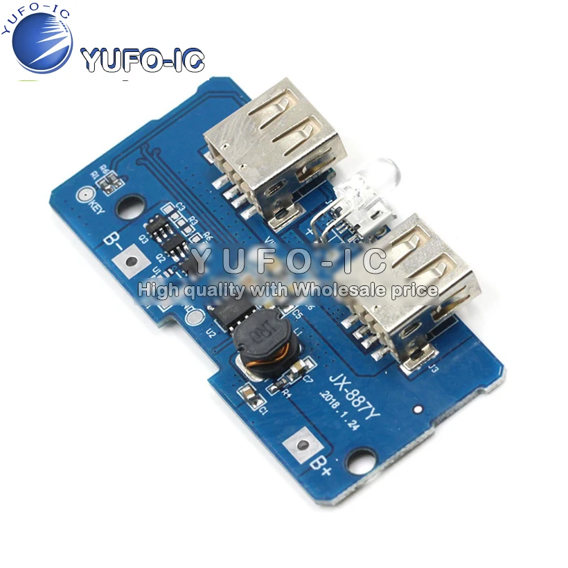 

18650 battery 3.7V turn 5V2A boost Module DIY rechargeable treasure/Mobile Power motherboard/circuit board