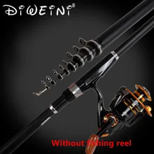 Сверхжесткая портативная 2,4 М 3,0 М 3,6 М 4,5 М 5,4 м 6,3 м 7,2 м углеродная телескопическая удочка морские Удочки Удочка спиннинговая удочка