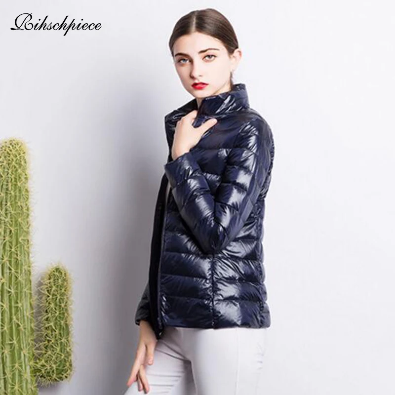 Осеннее женское блестящее пальто Rihschpiece 3XL ульсветильник кие пуховики короткие