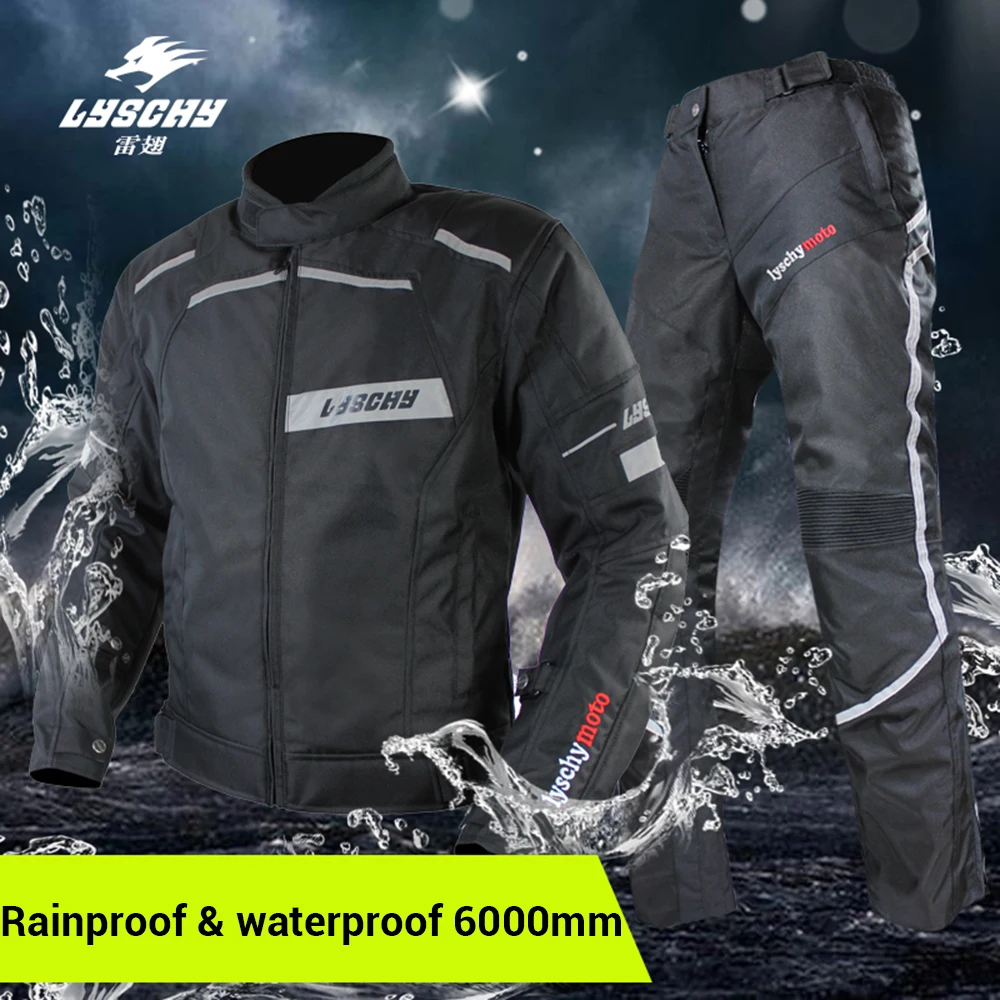 

LYSCHY Motorcycle Jacket Motorbike Riding Jacket Pant Waterproof Motorcycle Full Body Protective Gear Armor Winter Moto Clothing