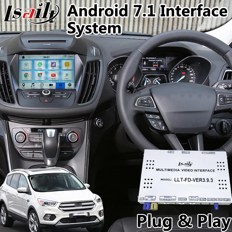 Android 7,1 видео интерфейс gps навигация для Ford Escape Sync 3 Система встроенный wifi Bluetooth Mirrorlink