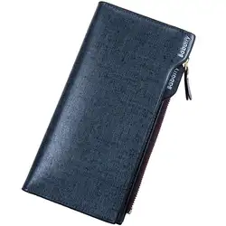 Yaphlee Мужской Длинный кошелек многофункциональная сумка на молнии Европейская и американская мужская сумочка бумажник из полиуретана на