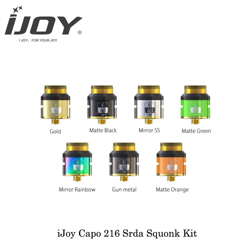 Электронная сигарета iJoy Capo 216 216W Srda Squonk Kit с комбо RDA Coil питается от 18650/20700 Vape Fit Cotton