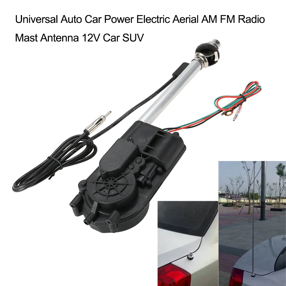 Universal Auto Car Power Electric Aerial AM FM Radio Mast Antenna 12V