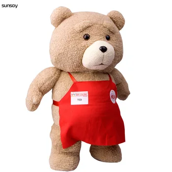 

Big Size Teddy Bear Ted 2 Plush Toys In Apron 28-48CM Soft Stuffed Animals Ted Bear Plush Dolls For Baby Kids Christmas Gifts