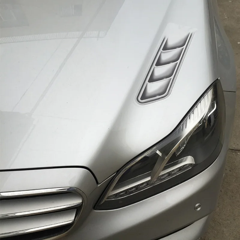 1 set SEEYULE New Arrival 3D Air Vent Style Car Sticker Engine Hood Cover Bonnet Sticker Decoration for Car SUV