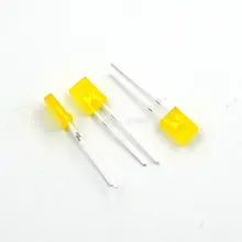 100 шт./лот 2*5*7 мм квадратный светодиодный желтый светильник светодиод 2X5X7 светодиодный лазерный диод