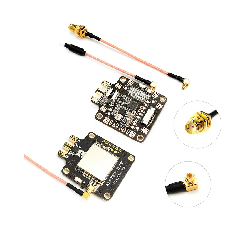 Mateksys FCHUB-VTX 6 ~ 27V PDB 5В/1A BEC W/5 8G 40CH 25/200/500 МВт переключаемый видеопередатчик Matek для