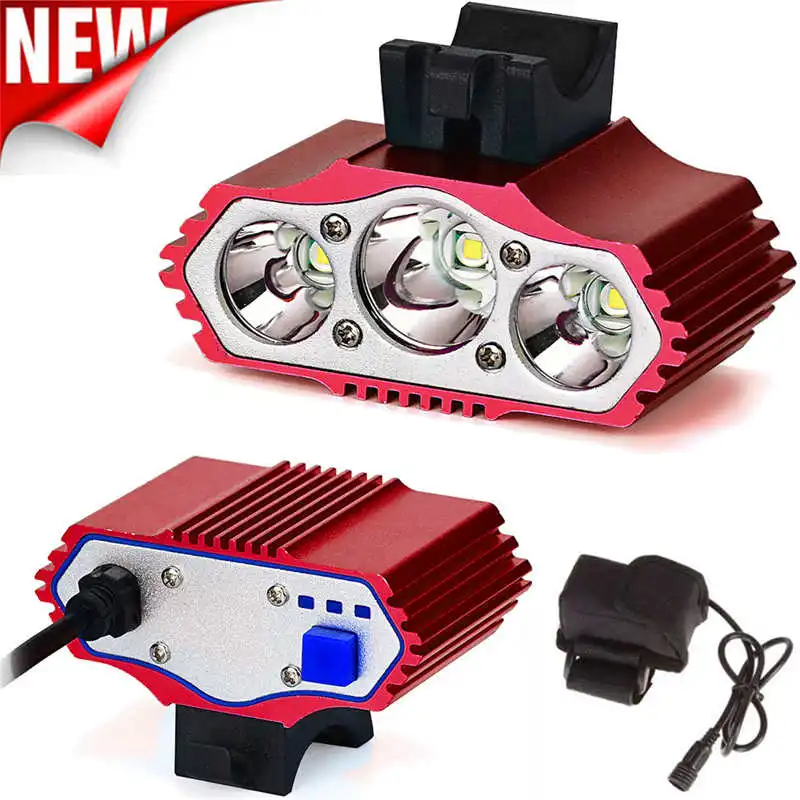 12000LM 3x XM-L T6 LED Cycling Bicycle Bike Light Headlight Head Front Lamp rechargable torch flashlight powerful #4S11 (6)