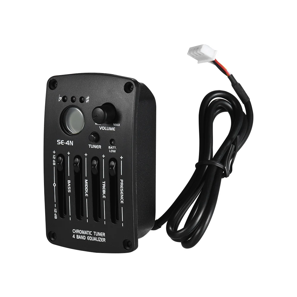 Acoustic Guitar Pickup 4 Bands EQ Equalizer Preamp Piezo Pickup with