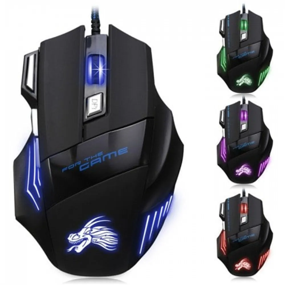 

High Quality Professional Wired Gaming Mouse 7 Button 5500 DPI LED Optical USB Wired Computer Game Mouse Mice Cable Mouse