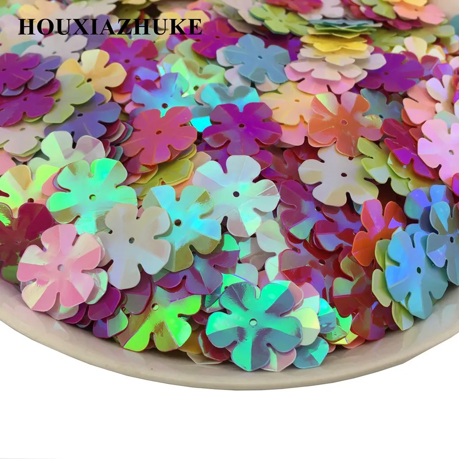 

20 mm cream series many colors available five petals flowers sequins with hole 1000 pcs per lot for sewing garment decoration