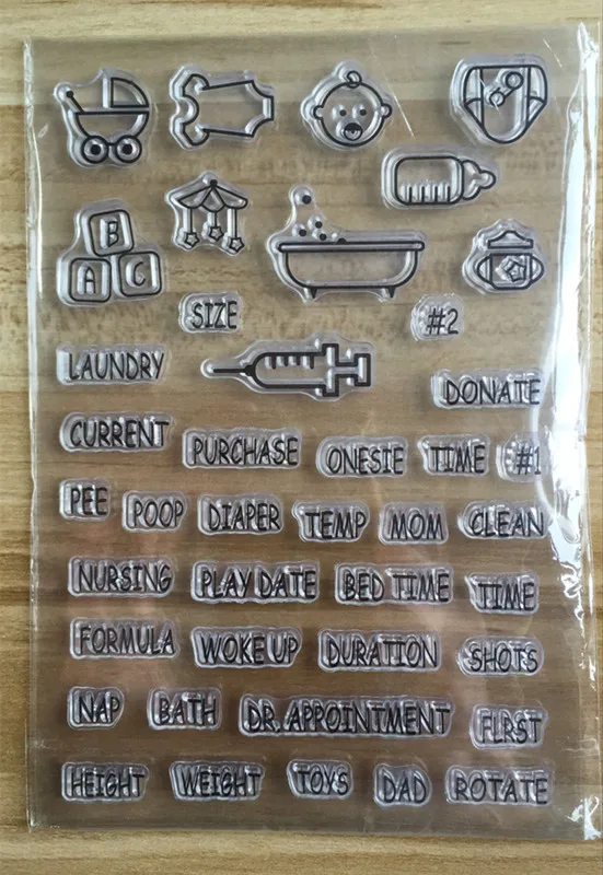 

Children's Toys Words Transparent Clear Stamp DIY Silicone Seals Scrapbooking/Card Making/Photo Album Decoration Supplies