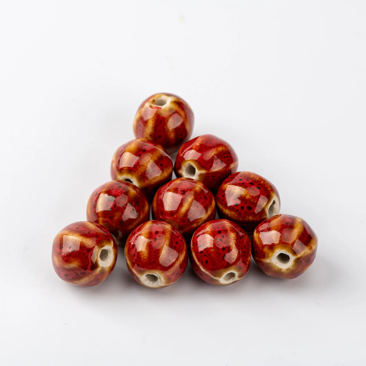 

Watermelon Shape Quality Ceramic beads for necklace making DIY Unique Ceramics Beads Wholesale 10pieces/lot #A429B