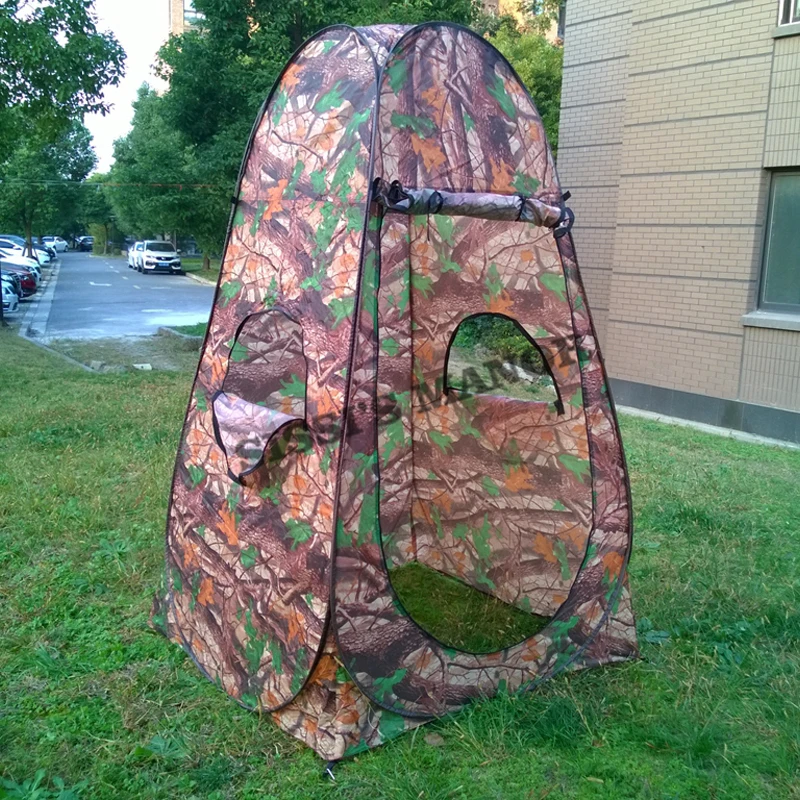 Camouflage 120*120*190CM Portable outdoor Shower tentdreesingtoilet tent photography pop up tent single hide with 3windows