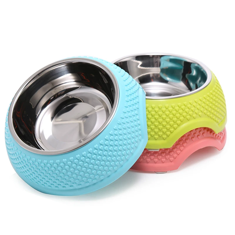 1 шт. пластиковая миска из нержавеющей стали для собак 14x18 5x6 см|dog food bowl stainless|dog