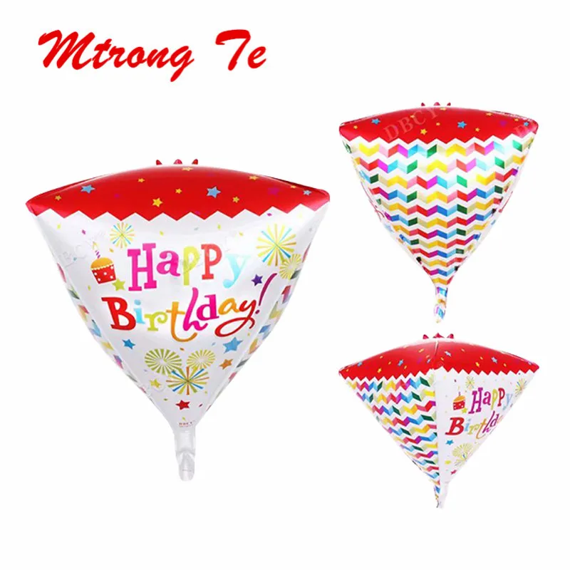 

1pc Happy Birthday 4D Tapered Aluminum Balloons Helium Balloon Birthday Party Decoration Supplies Baby Shower Kids Gift Globos