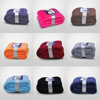 

Home Textiles 2019 Flannel Fleece Blankets for Beds Solid Sofa Bed Cover Blanket Throw Travel Plane Plaids Cobijas para cama